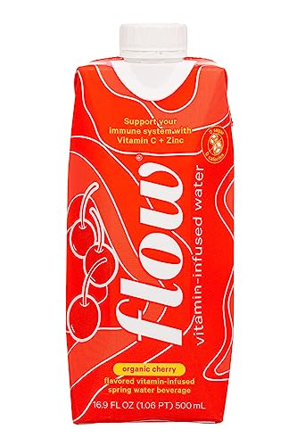 Flow Vitamin-Infused Spring Water Variety Pack, Cherry, Elderberry and Citrus, 15ct, 500ml/16.9fl. oz. (Shipped from Canada)