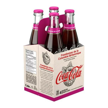 Coca-Cola British Columbia Raspberry pack of 4 side