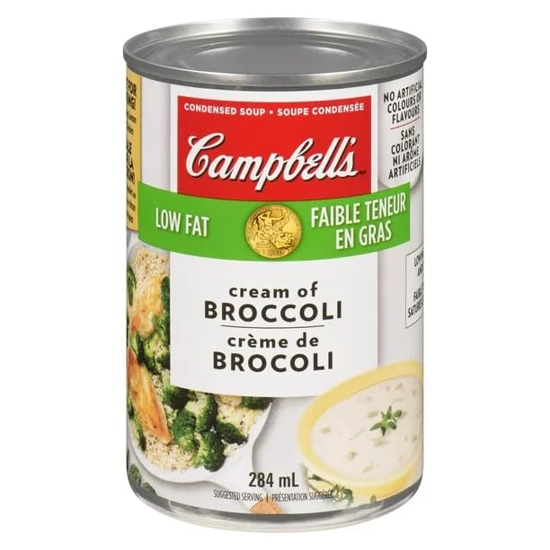 Campbell's Low Fat Cream of Broccoli Condensed Soup, 284 mL/9.6 fl. oz (Shipped from Canada)