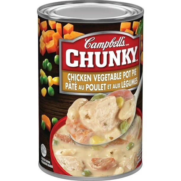 Campbell's Chunky Chicken Vegetable Pot Pie Ready to Serve Soup, Ready to Serve Soup, 515ml/17.4 fl. oz (Shipped from Canada)