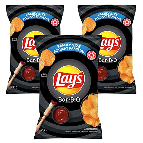 Lays Barbecue Potato Chips Family Bag pack of 3