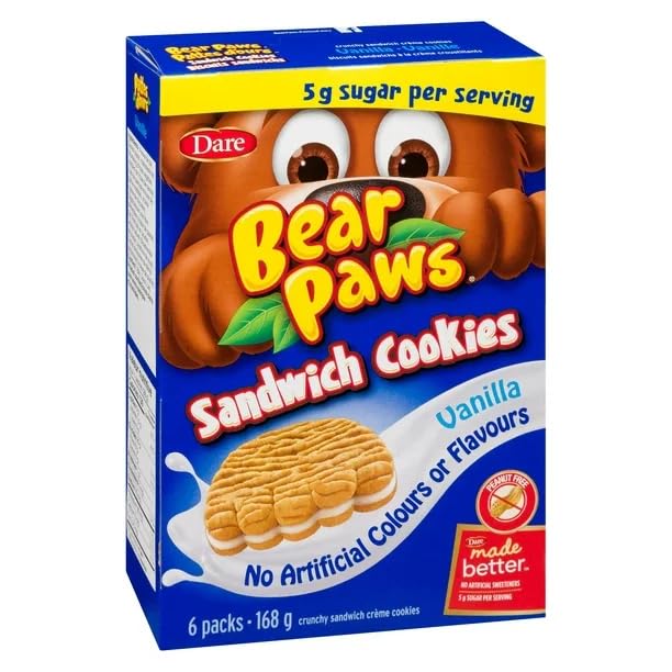 Dare Bear Paws Vanilla Sandwich Cookies front cover