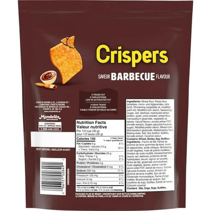 Christie Crispers BBQ Snacking Crackers, 145g/5.1 oz (Shipped from Canada)