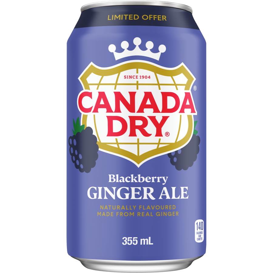 Canada Dry Blackberry Ginger Ale Cans, 12 x 355ml/12 fl. oz (Shipped from Canada)