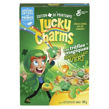 Lucky Charms Magic Clovers Cereal, Made with Whole Grain - Spring Edition, 300g/10.6 oz (Shipped from Canada)