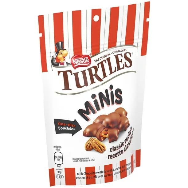 Nestle Turtles Minis Chocolate Classic Recipe, 142g/5oz  (Includes Ice Pack) (Shipped from Canada)