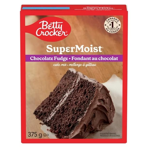 Betty Crocker Super Moist Chocolate Fudge Cake Mix, 375g/13.2 oz (Shipped from Canada)