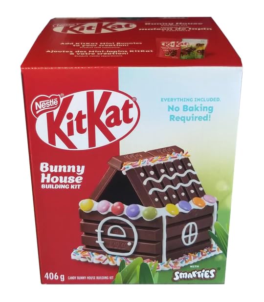 KitKat Bunny House Building Kit - No Baking Required, 406g/14.3 oz (Shipped from Canada)