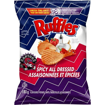 Ruffles Spicy All Dressed Flavoured Potato Chips, 180g/6.3oz (Shipped from Canada)