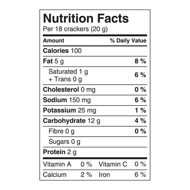 Cheez-It Baked Snack Crackers Original Nutrition Facts