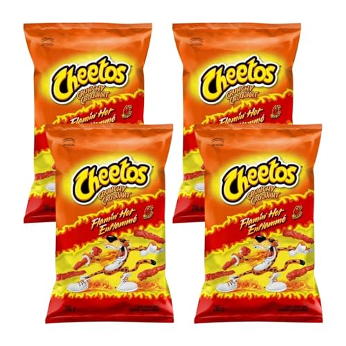 Cheeto Crunchy Flamin Hot Cheese Snacks pack of 4