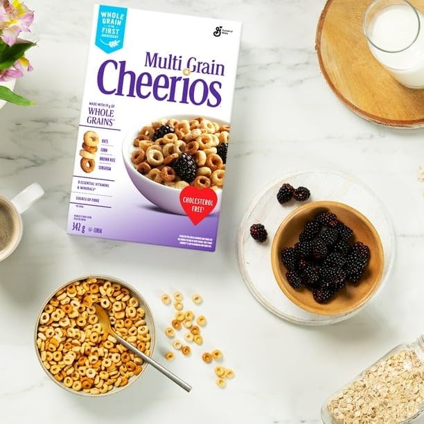 Cheerios Multi Grain Breakfast Cereal, Whole Grains, 342g/12 oz (Shipped from Canada)