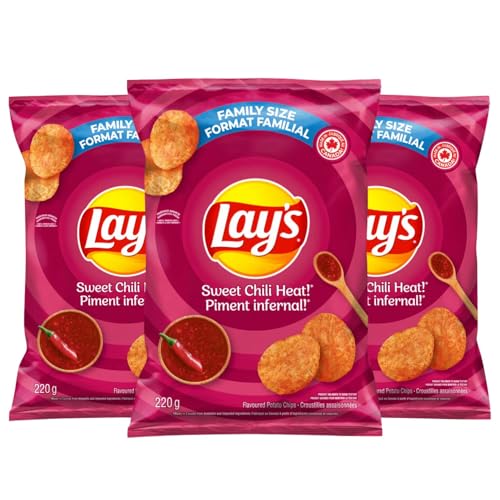 Lay's Sweet Chili Heat Potato Chips, 220g/7.8 oz (Shipped from Canada)