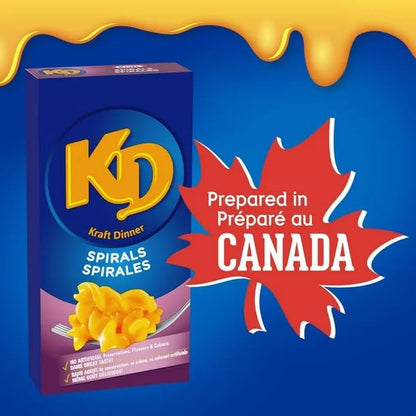 Kraft Dinner Macaroni & Cheese Spirals, 175g/6.17oz (Shipped from Canada)