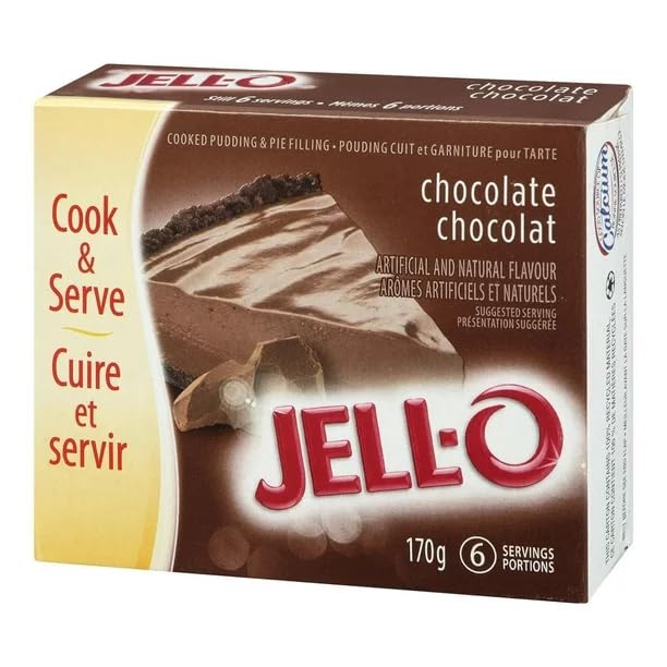 Jell-O Instant Pudding and Pie Filling, Chocolate, 170G/6oz (Shipped from Canada)