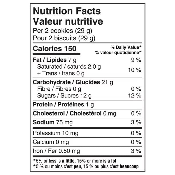 Oreo Double Stuf Golden Sandwich Cookies Nutrition Facts