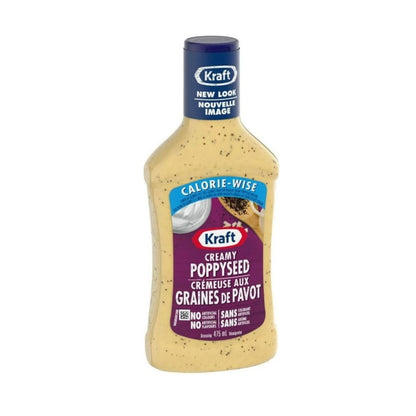 Poppy Seed Salad Dressing, Kraft, Low Fat and Calorie, Calorie Wise, 475ml/16.1 fl. oz (Shipped from Canada)