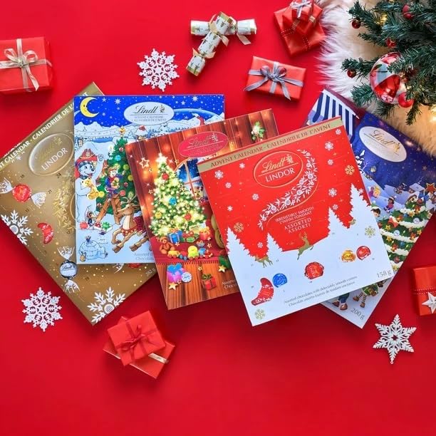 Lindor Teddy Assorted Milk Chocolate Advent Calendar, Christmas Chocolates (Shipped from Canada)