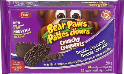 Bear Paws Crunchy Variety Pack, Caramel Crunch, Vanilla Sprinkle, Double Chocolate, 3ct, 240g/8.5oz (Shipped from Canada)