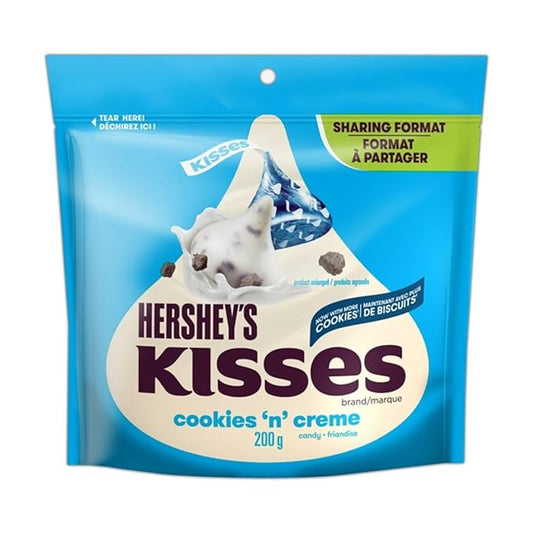 Hershey Chocolate Cookies n Creme Kisses, 200g/7 oz, (Includes Ice Pack) Shipped from Canada