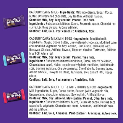 Cadbury Dairy Assorted Milk Chocolate, Mini Eggs & Fruit and Nut, 361g/12.7 oz (Shipped from Canada)