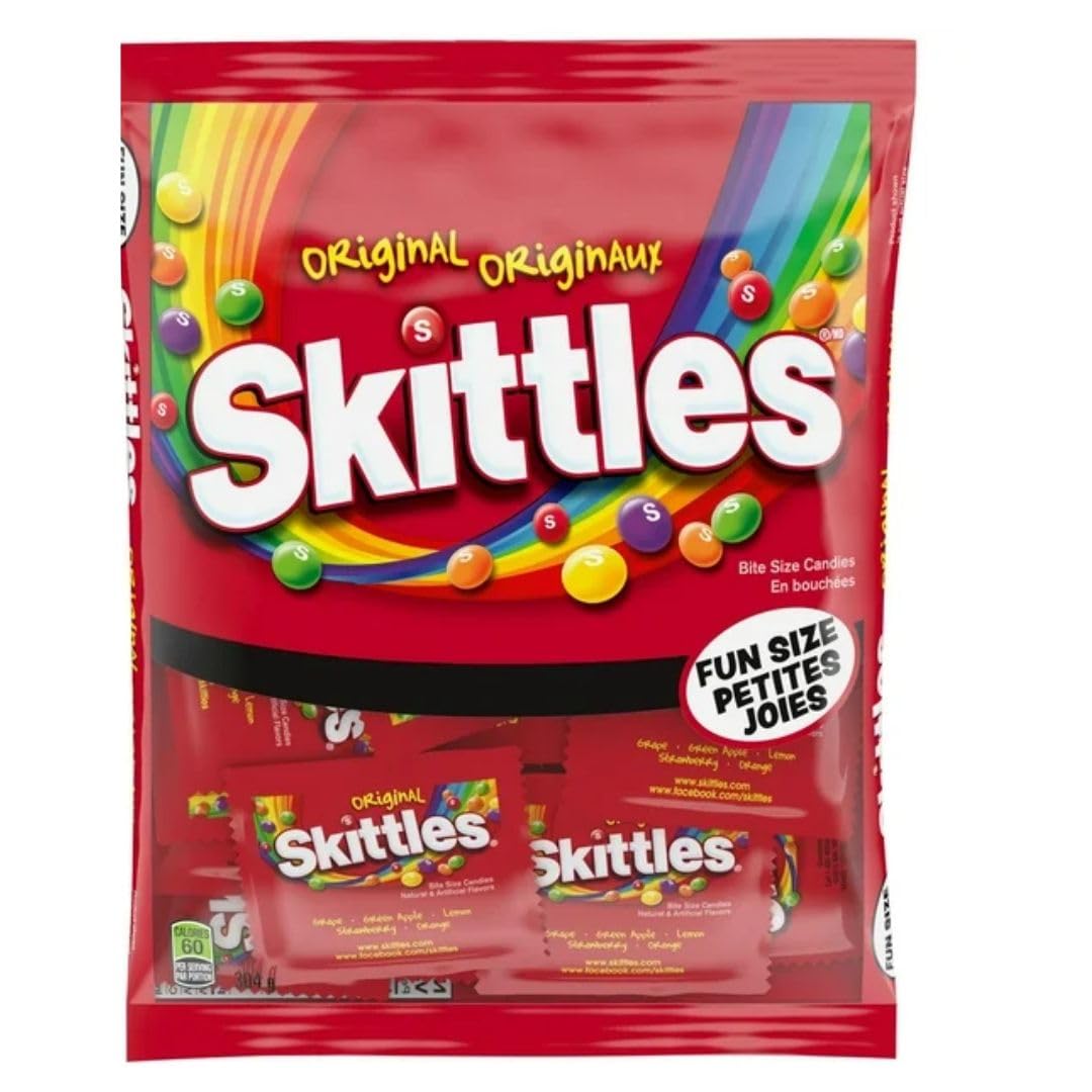 SKITTLES Mixed Chewy Candy, Bowl Size Bag, 304g/10.7 oz (Shipped from Canada)