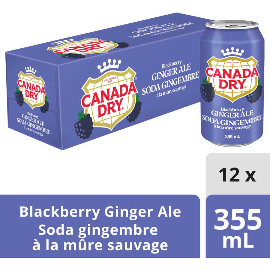 Canada Dry Blackberry Ginger Ale Cans, 12 x 355ml/12 fl. oz (Shipped from Canada)