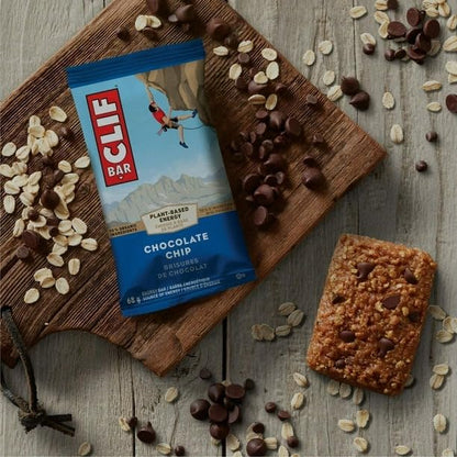Clif bar Chocolate Chip Energy Bars, Plant Based Food, Non-GMO, 12 x 68g/2.4 oz (Shipped from Canada)