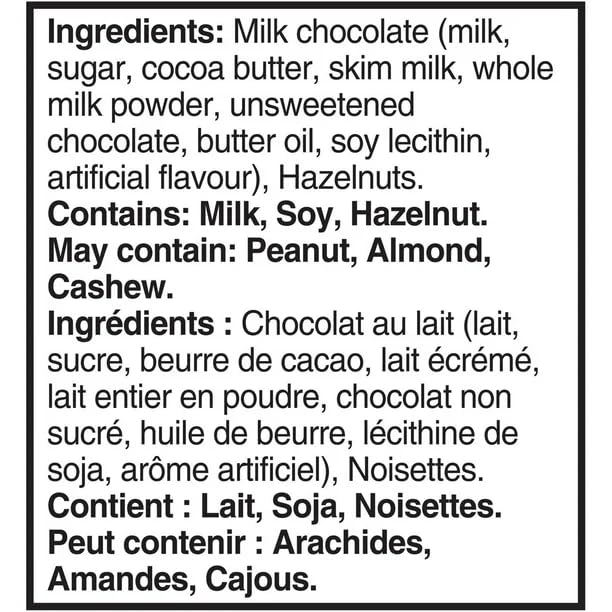 Cadbury Dairy Milk Hazelnut Chocolate Bars, 200g/7.05oz (Includes Ice Pack) (Shipped from Canada)