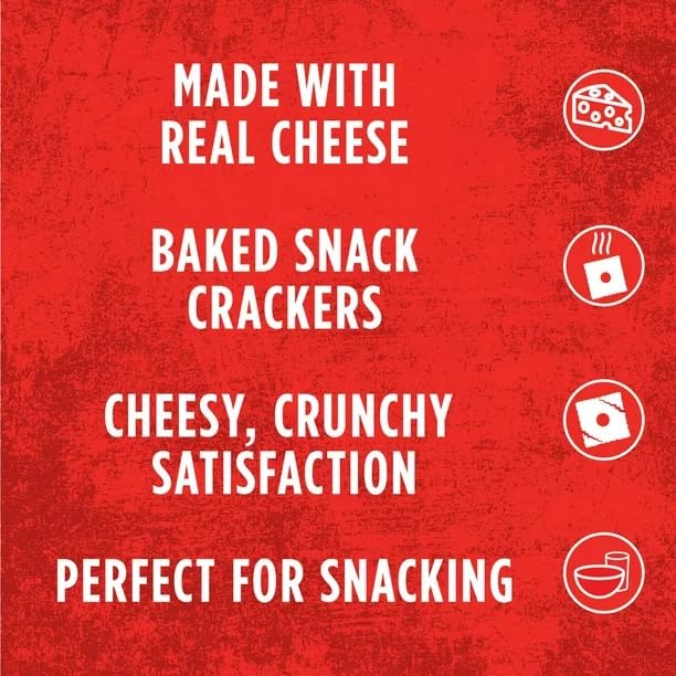 Cheez-It Crunch Sharp White Cheddar Baked Snack Crackers 191g/6.7 oz (Shipped from Canada)