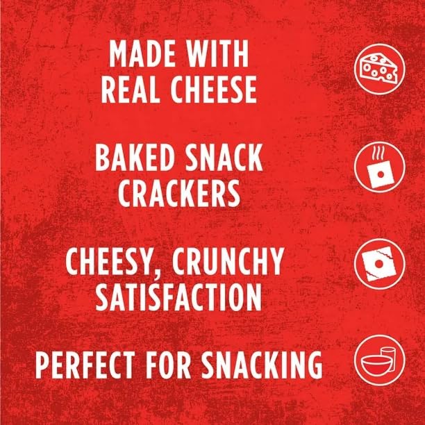 Cheez-It Baked Snack Crackers Extra Cheesy Flavour 200g/7 oz (Shipped from Canada)