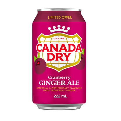 Canada Dry Cranberry Ginger Ale 222 mL/7.5 fl. oz (Shipped from Canada)