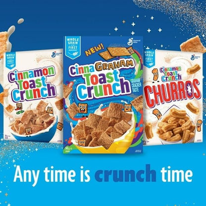 Cinna Graham Toast Crunch Breakfast Cereal, Whole Grains, 340g/12 oz (Shipped from Canada)