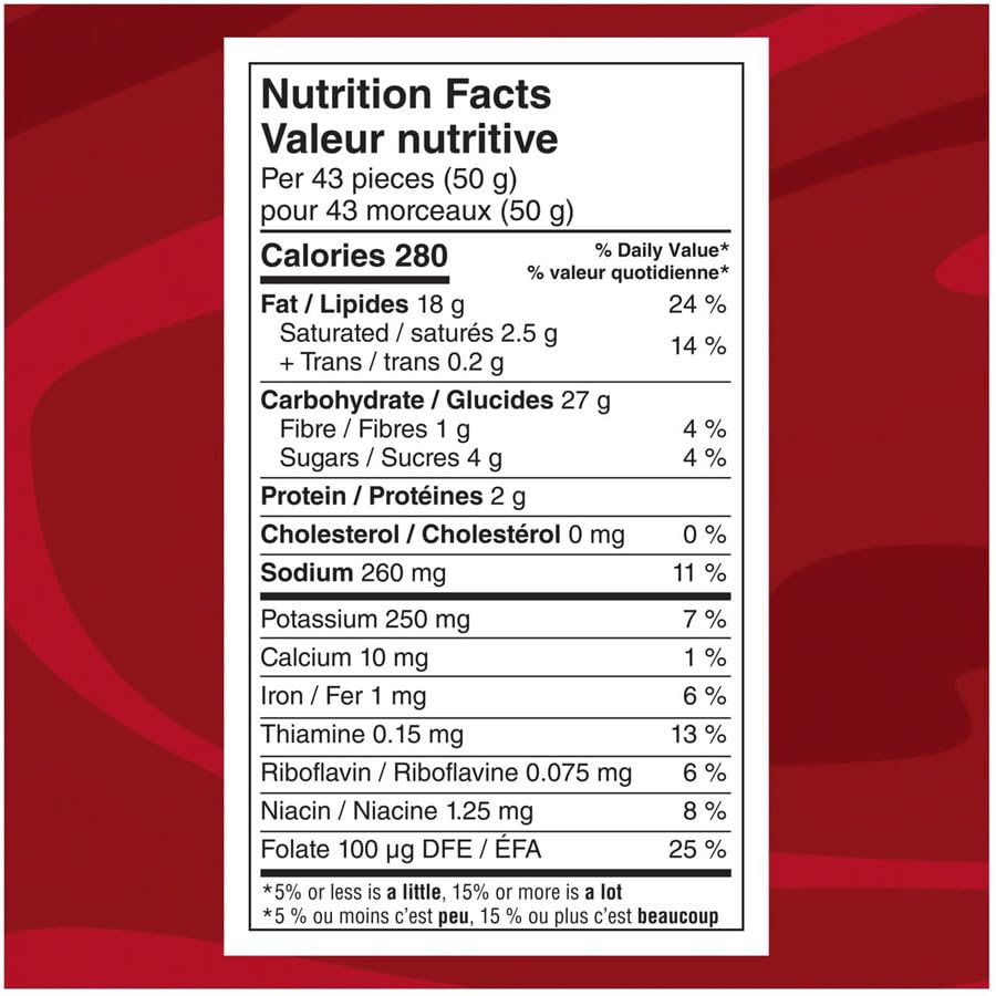 Cheetos Crunchy Ketchup Flavour nutrition facts