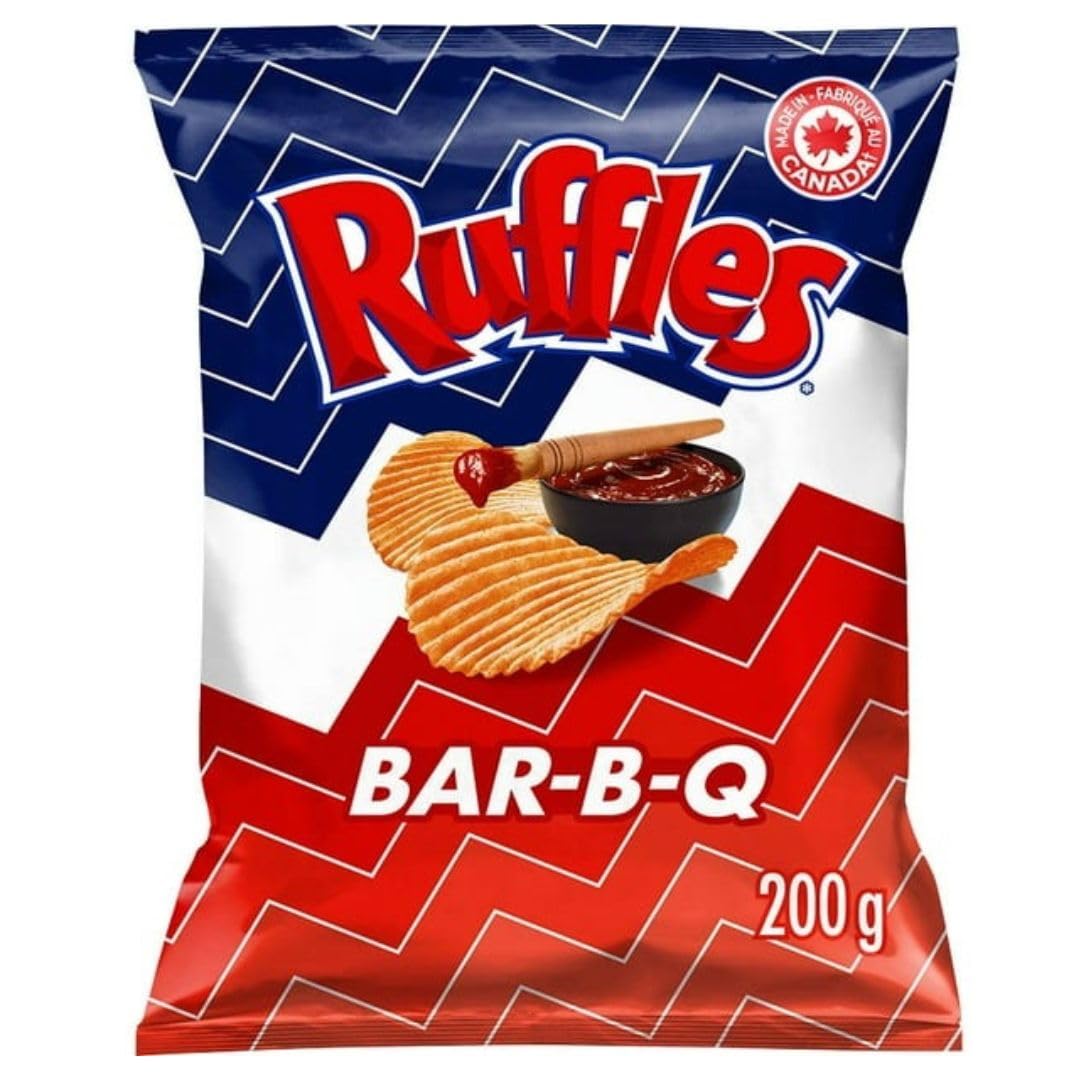 Ruffles New Bar-B-Q Potato Chips, 200g/7.05 oz (Shipped from Canada)