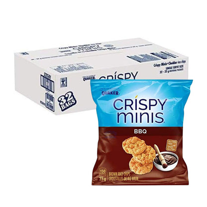 Quaker Crispy Minis Brown Rice Chips BBQ, 33g/1.2 oz (Shipped from Canada)