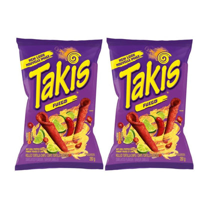 Takis Fuego Spicy Chili Pepper Lime  pack of 2