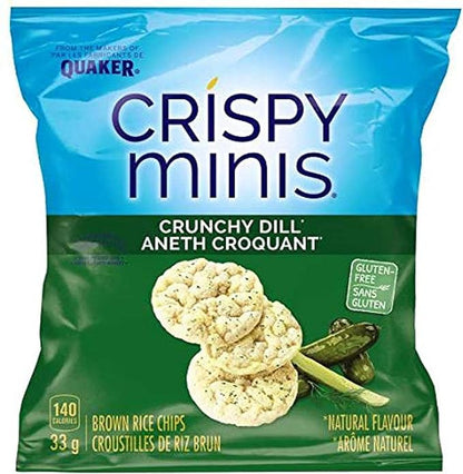 Quaker Crispy Minis Crunchy Dill Brown Rice Chips, 33g/1.2oz (Shipped from Canada)