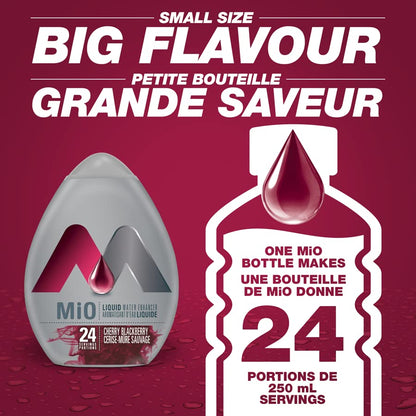 MiO Cherry Blackberry Liquid Water Enhancer, 48mL/1.6 fl. oz. (Shipped from Canada)