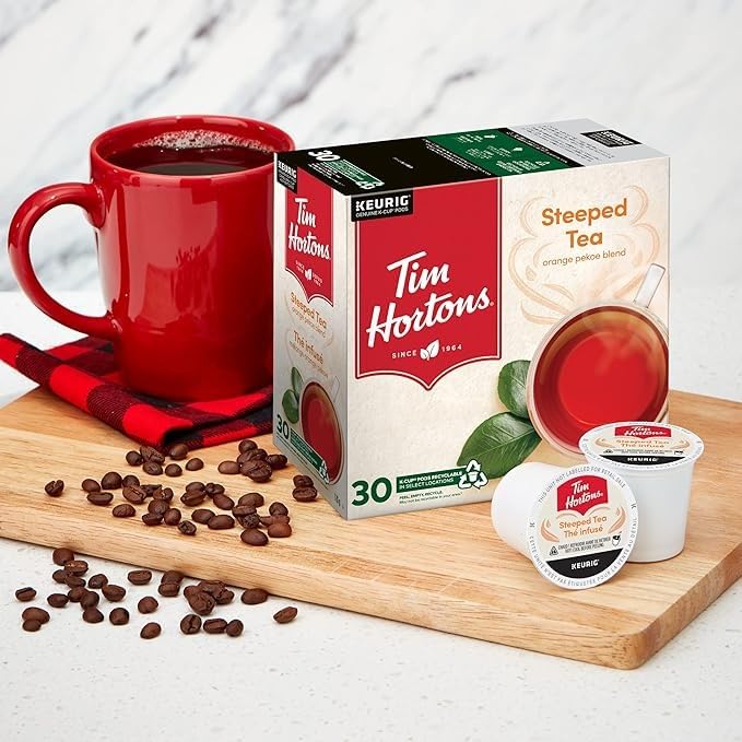 Tim Hortons Steeped Tea - Orange Pekoe Blend, Keurig K-Cup Pods 30ct, 126g/4.4 oz (Shipped from Canada)