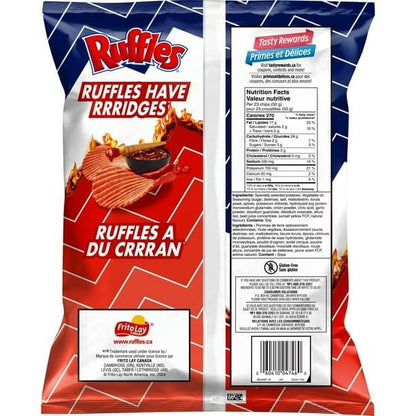 Ruffles New Flamin’ Hot Bar-B-Q Potato Chips, 190g/6.7 oz (Shipped from Canada)