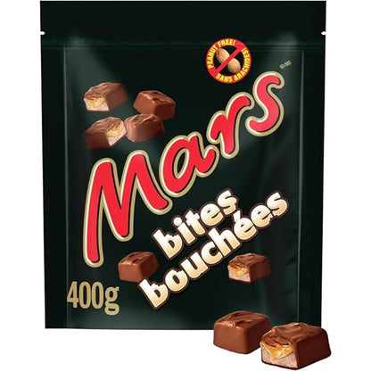 MARS Peanut Free Chocolate Candy Bites, Sharing Bag 400g/14.10oz (Includes Ice Pack) (Shipped from Canada)