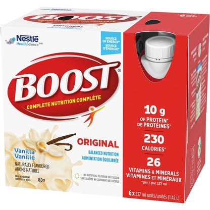 Boost Original Vanilla Meal Replacement Drink, 6 x 237ml/8 fl. oz. (Shipped from Canada)