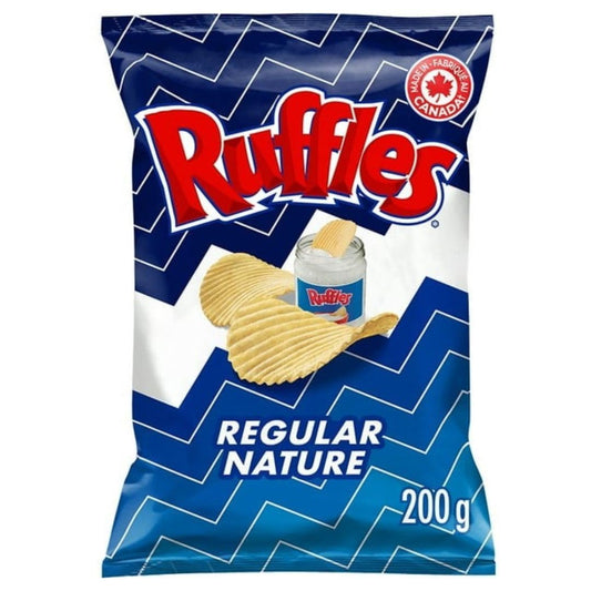 Ruffles New Regular Potato Chips, 200g/7.05 oz (Pack of 2) Shipped from Canada