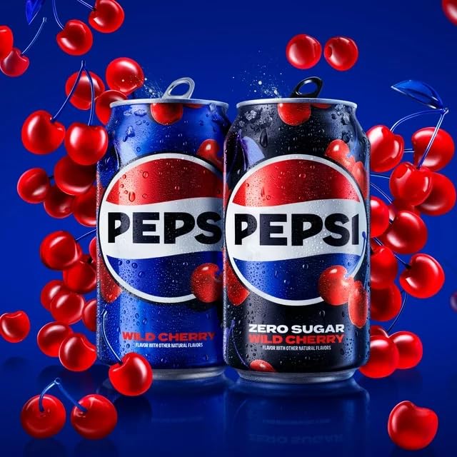 Pepsi Zero Sugar Cherry Soda Pop, Cans, 12 x 355ml/12 fl. oz (Shipped from Canada)