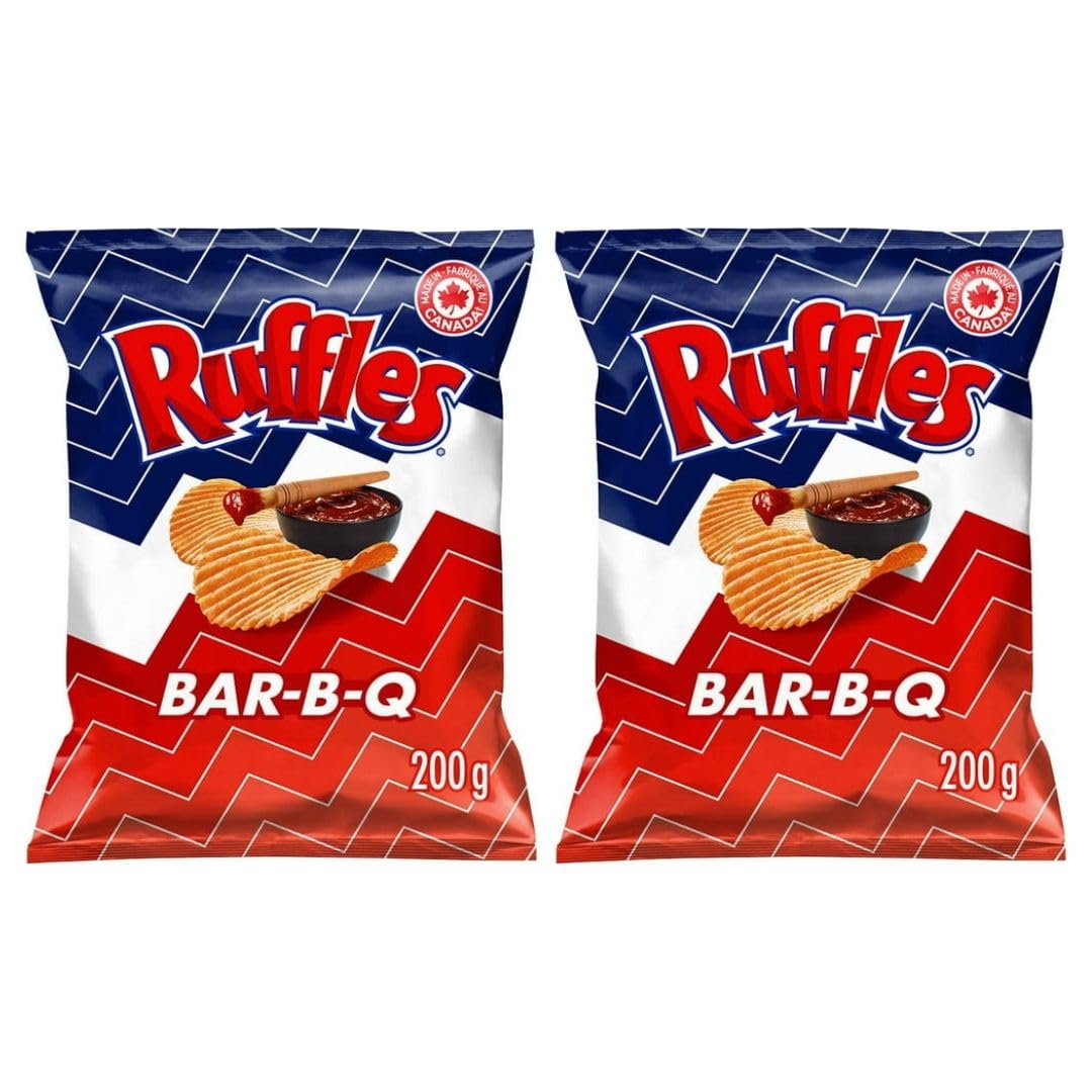 Ruffles New Bar-B-Q Potato Chips, 200g/7.05 oz (Shipped from Canada)