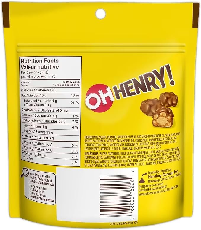 Oh Henry! Chocolatey Candy Bites, Bag, 230g/8.1oz (Shipped from Canada)