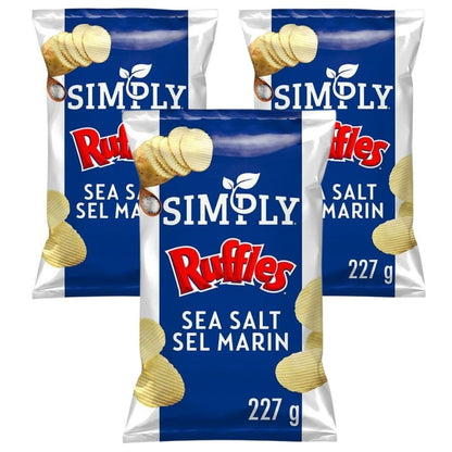 Simply RUFFLES Sea Salt Potato Chips, 227g/8 oz (Shipped from Canada)