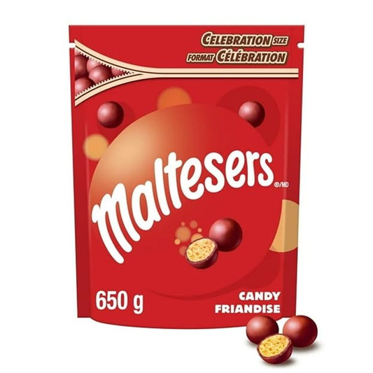 MALTESERS, Milk Chocolate Candy Bites, Sharing Bag, 650g/22.9 oz (Includes Ice Pack) Shipped from Canada