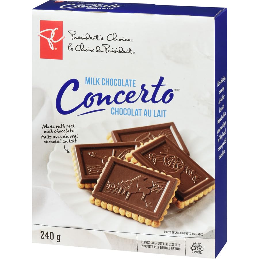 President's Choice Milk Chocolate Concerto Biscuits front cover